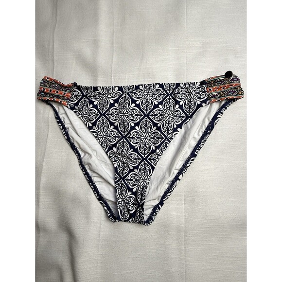 La Blanca Mandala Dream Side Shirred Hipster Swim Bottom In Indigo Sz 14 New - Picture 3 of 8